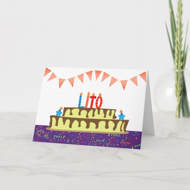 Tarjeta de cumpleaños para Lito (Anverso)