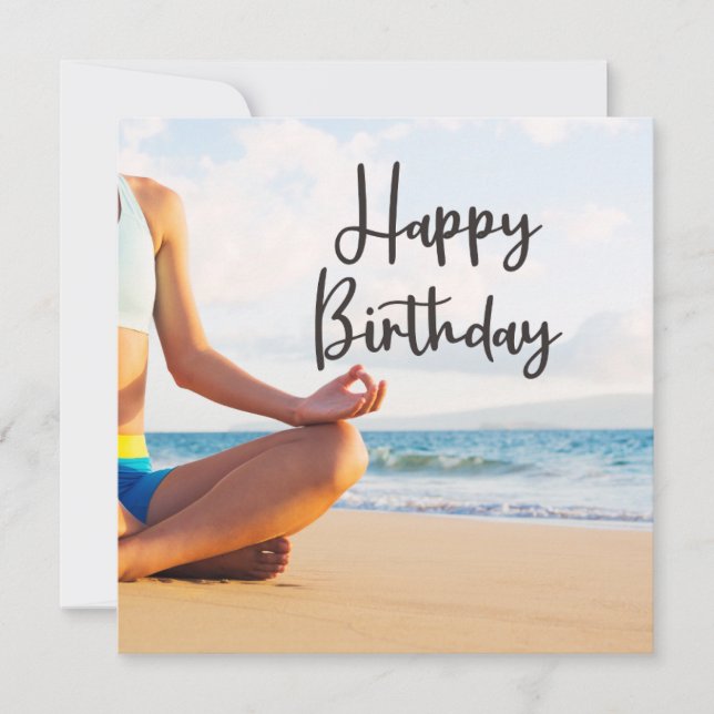 Tarjeta de cumpleaños para los amantes de la medit (Anverso)
