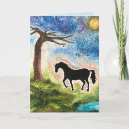 Tarjeta de cumpleaños para los amantes del caballo