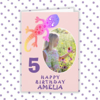 Tarjeta de cumpleaños para los Chicas de Gecko Ros