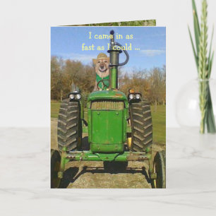 Tarjeta de cumpleaños para los fans del tractor