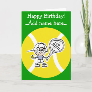 Tarjeta de cumpleaños para los niños jugadores de