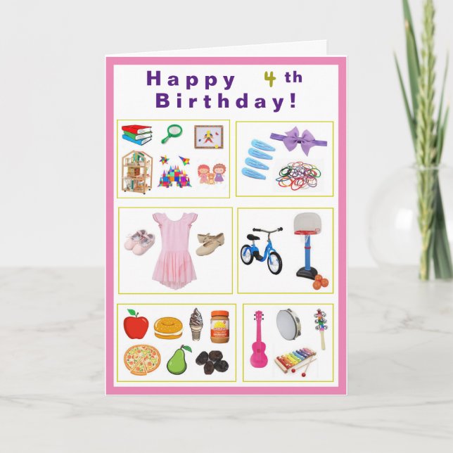 Tarjeta de cumpleaños para los niños pequeños (Anverso)