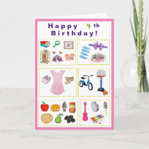 Tarjeta de cumpleaños para los niños pequeños