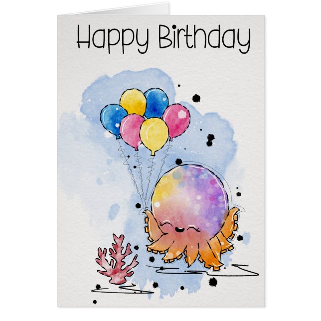 Tarjeta de cumpleaños para los niños pequeños (Frente)