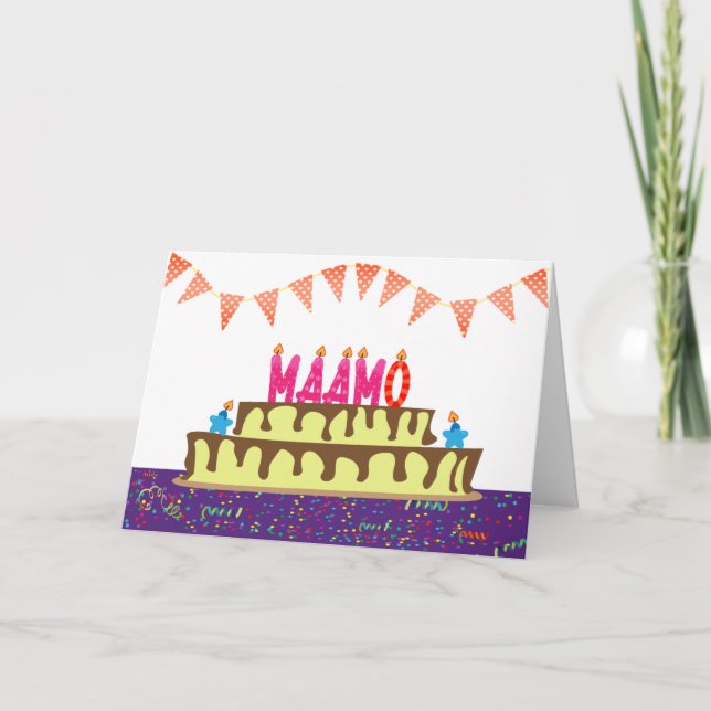 Tarjeta de cumpleaños para Maamo (Anverso)