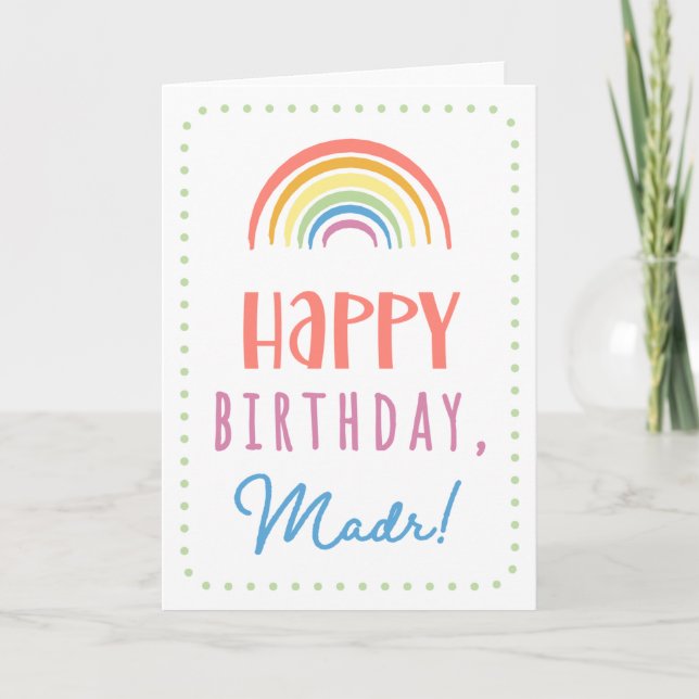 Tarjeta de cumpleaños para Madr (Anverso)