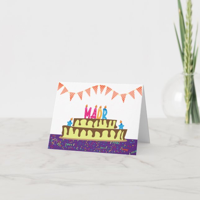 Tarjeta de cumpleaños para Madr (Anverso)