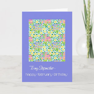 Tarjeta de cumpleaños para madrastra de febrero