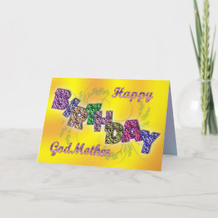 Tarjeta de cumpleaños para madrina con texto flora