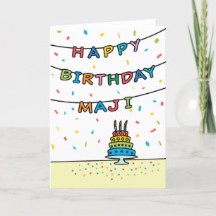 Tarjeta de cumpleaños para Maji