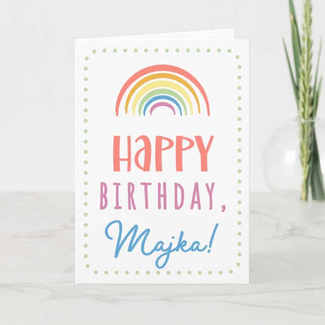 Tarjeta de cumpleaños para Majka (Anverso)