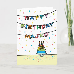 Tarjeta de cumpleaños para Majko