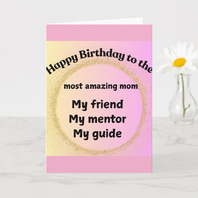 Tarjeta de cumpleaños para mamá (Planta pequeña)