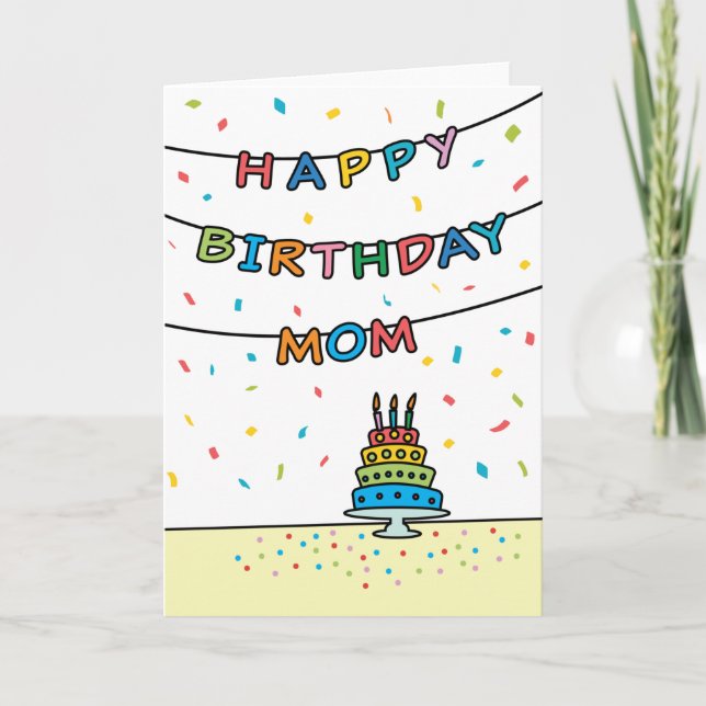 Tarjeta de cumpleaños para mamá (Anverso)