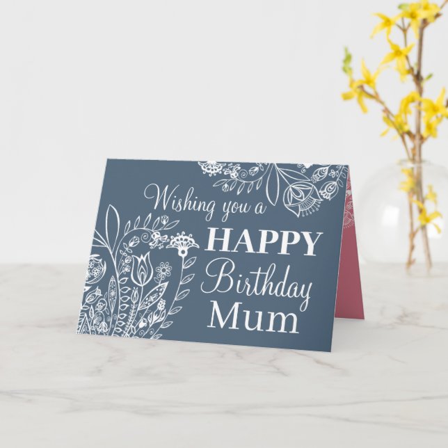 Tarjeta de cumpleaños para Mamá (flor amarilla)