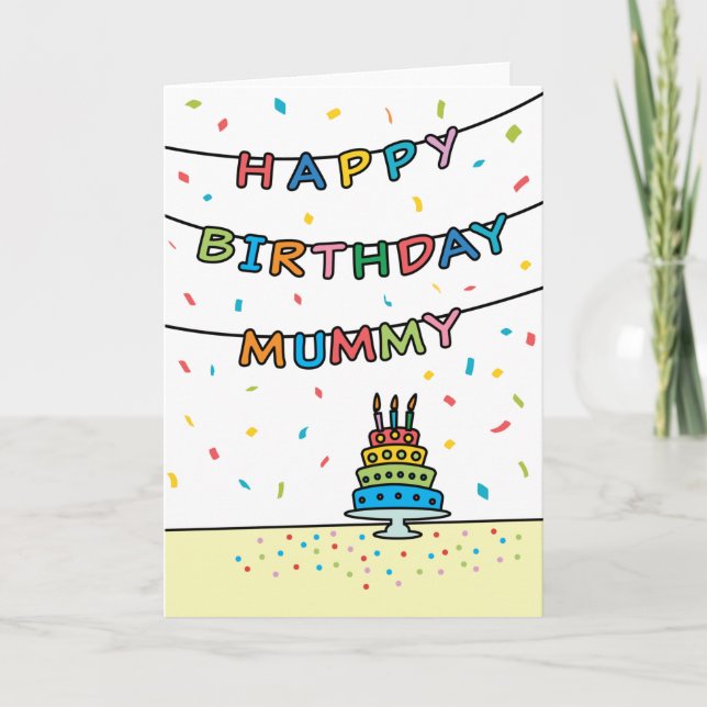 Tarjeta de cumpleaños para mamá (Anverso)