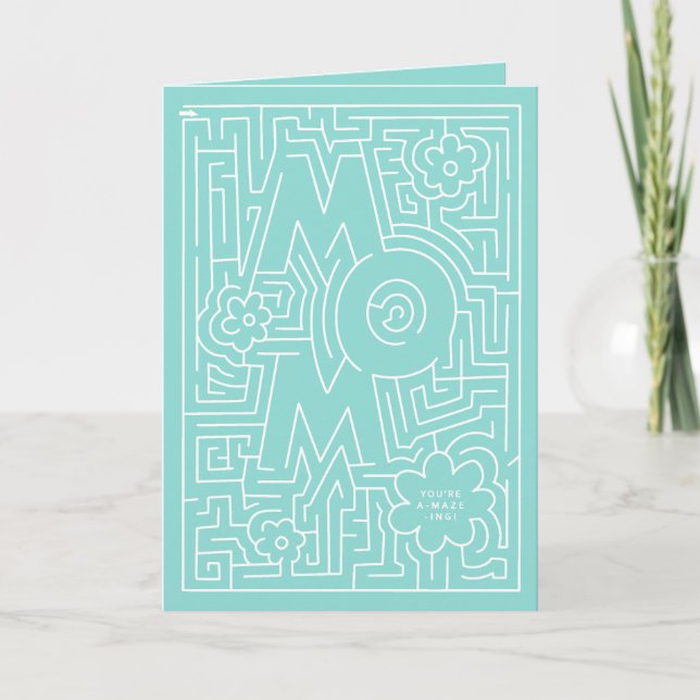 Tarjeta de cumpleaños para mamá A-Maze-ing (Anverso)