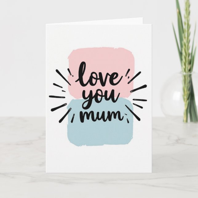 Tarjeta de Cumpleaños para Mamá con el Mensaje 'Te (Anverso)