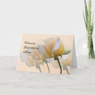Tarjeta de cumpleaños para Mamá con rosas amarilla
