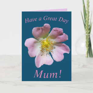 Tarjeta de cumpleaños para Mamá de flor Rosa silve