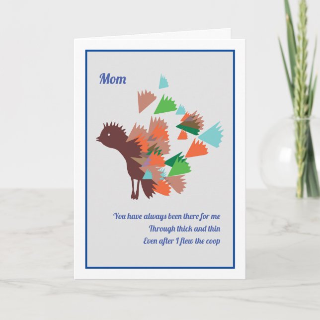 Tarjeta de cumpleaños para mamá de la hija (Anverso)