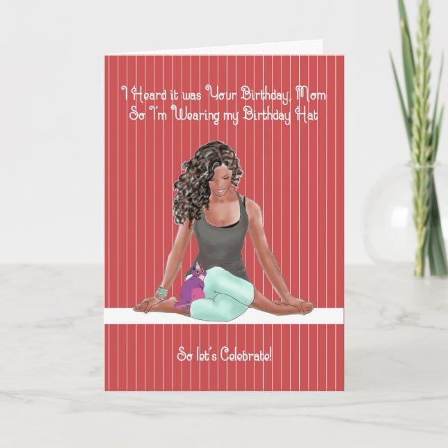 Tarjeta de cumpleaños para mamá del gato (Anverso)