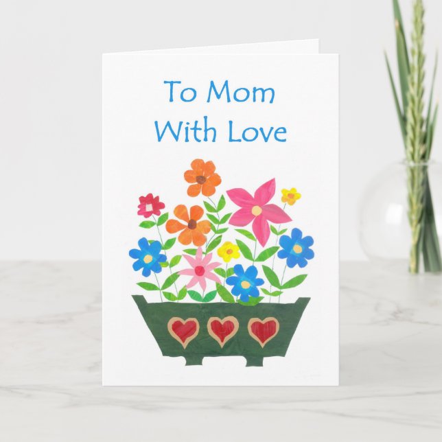 Tarjeta de cumpleaños para mamá - Flor (Anverso)