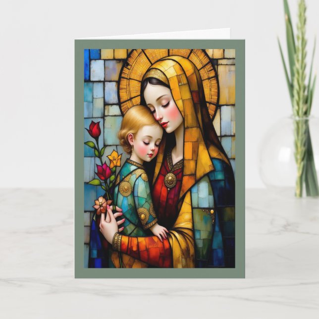 Tarjeta de cumpleaños para mamá religiosa (Anverso)