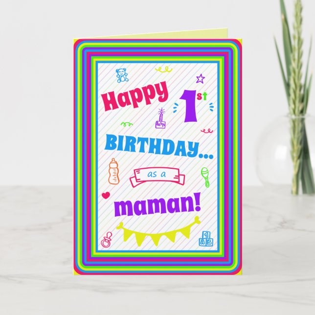 Tarjeta de cumpleaños para Maman (Anverso)