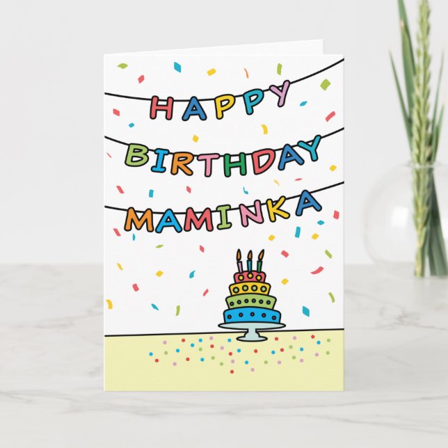 Tarjeta de cumpleaños para Maminka (Anverso)