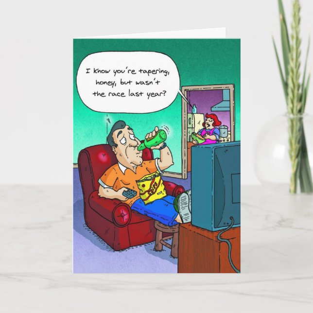 Tarjeta de cumpleaños para maratonista - Tapering  (Anverso)