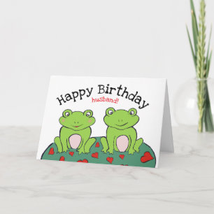 Tarjeta de cumpleaños para marido rana