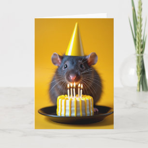Tarjeta de cumpleaños para mascota con bigotes