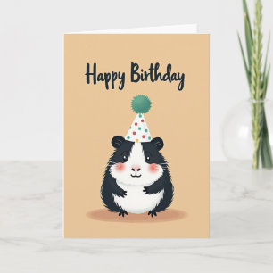 Tarjeta de cumpleaños para mascotas con sombrero d