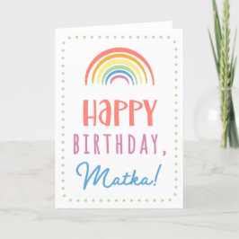Tarjeta de cumpleaños para Matka