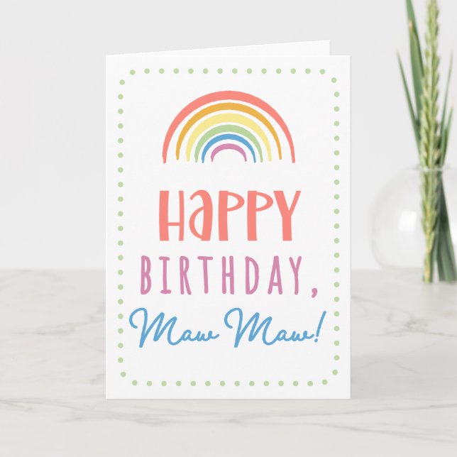 Tarjeta de cumpleaños para Maw Maw (Anverso)