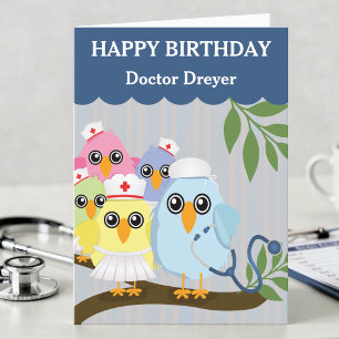 Tarjeta de cumpleaños para médico/enfermera del eq