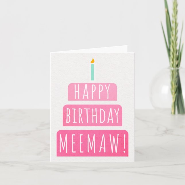 Tarjeta de cumpleaños para Meemaw (Anverso)