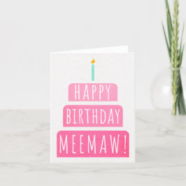 Tarjeta de cumpleaños para Meemaw