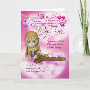 Tarjeta de cumpleaños para mi gemelo, colle de la