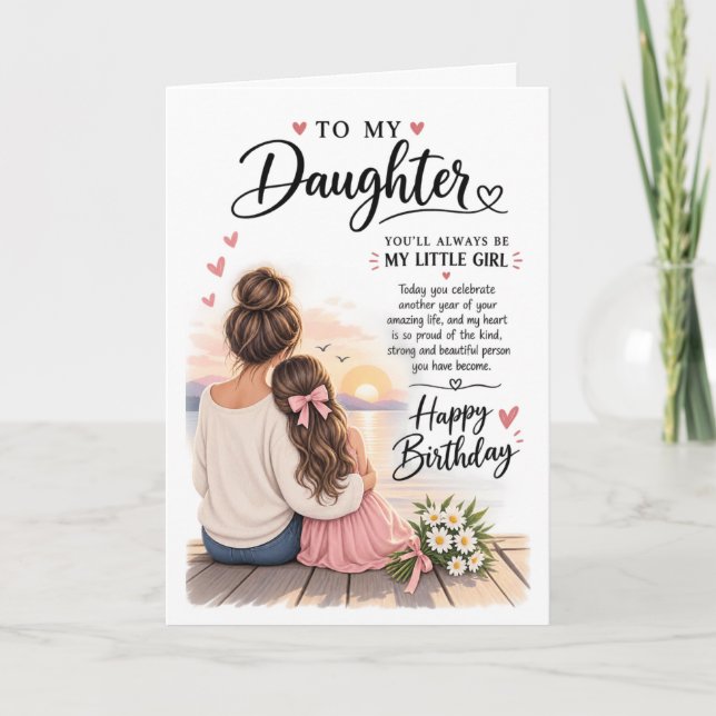 Tarjeta de cumpleaños para mi hija (Anverso)