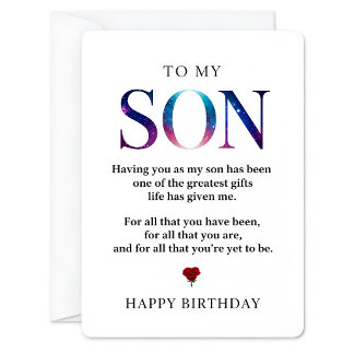 Tarjeta de cumpleaños para mi hijo