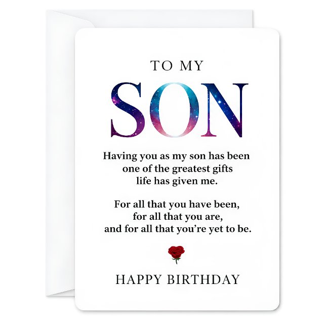 Tarjeta de cumpleaños para mi hijo (Subido por el creador)