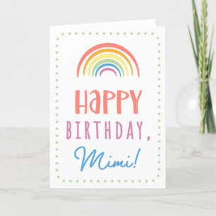 Tarjeta de cumpleaños para Mimi