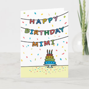 Tarjeta de cumpleaños para Mimi