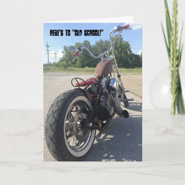 Tarjeta de cumpleaños para motocicletas bobo de la (Anverso)