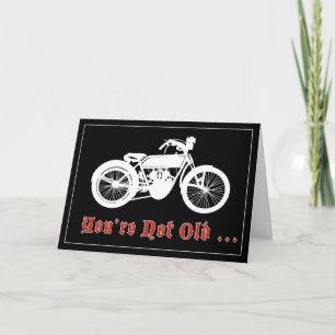 Tarjeta de cumpleaños para motocicletas Vintage