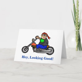 Tarjeta de cumpleaños para motociclista masculino