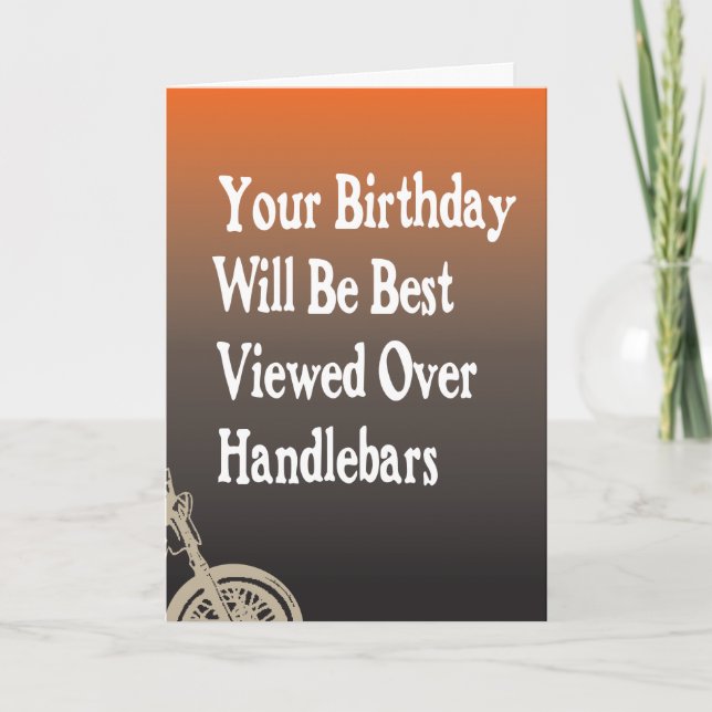 Tarjeta de cumpleaños para motociclistas (Anverso)
